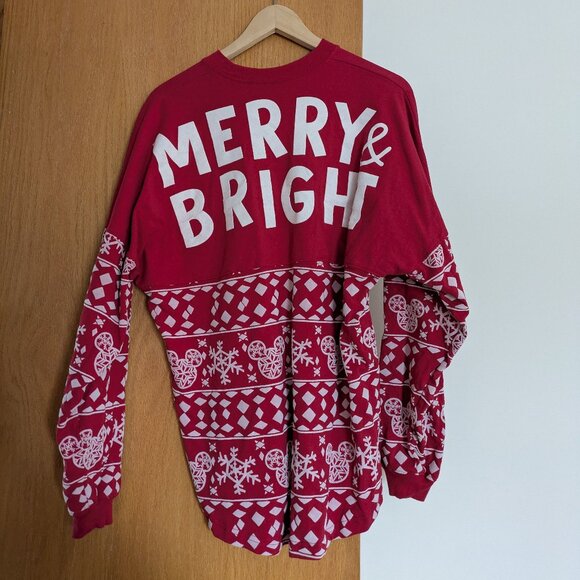 Disney Authentic Christmas Holiday Merry and Bright Spirit Jersey (S) - Picture 3 of 5